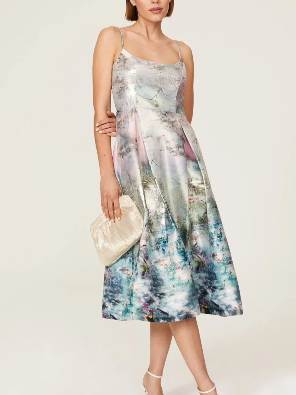 Monet Jacquard Midi Dress By ML Monique Lhuillier